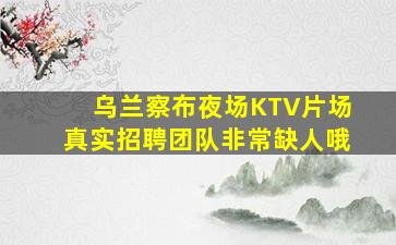 乌兰察布夜场KTV片场真实招聘团队非常缺人哦